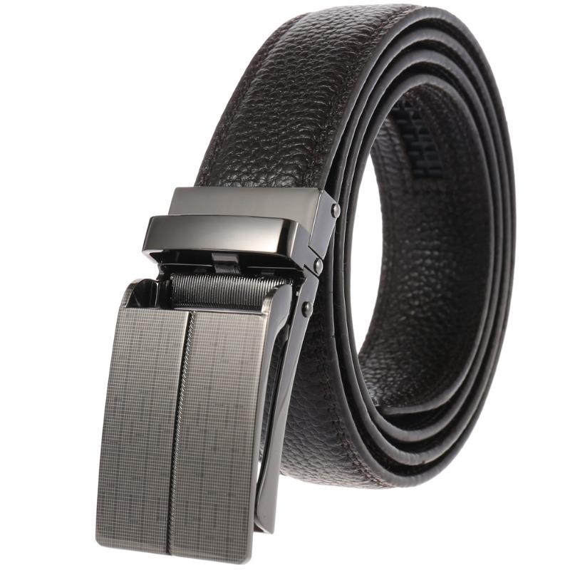 Meimeier Automatic Buckle First Layer Cowhide Belt Inch Three Men's Belt Pure Cowhide Belt Belt
