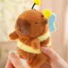 Cartoon Wagging Wings Bee Capybara Key Pendant Cute Plush Keychains Stuffed Animals Doll Toy Schoolbag Hanging Ornaments Gifts