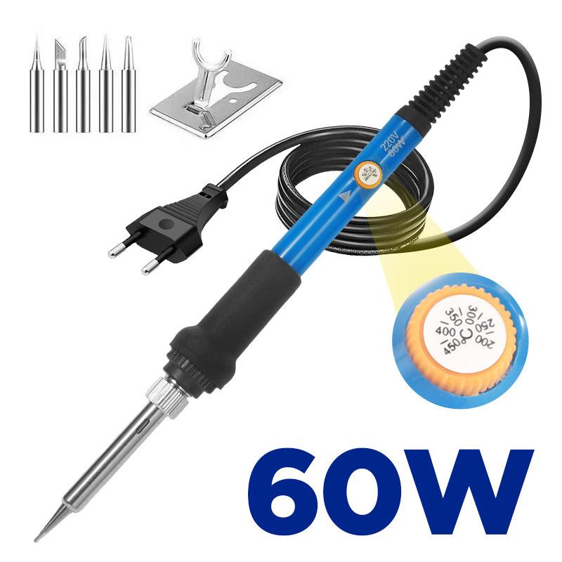 1SET Standard Constant Temperature Electric Soldering Iron Set Adjustable Temperature Belt Switch Electric Welding Pen Maintenance Welding Kit