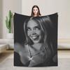 Weiche Warme Decke Camping Sydney Sweeney Amerikanische Schauspielerin Foto Muster Bettwäsche Überwürfe Flanell Tagesdecke Für Schlafzimmer Sofabezug