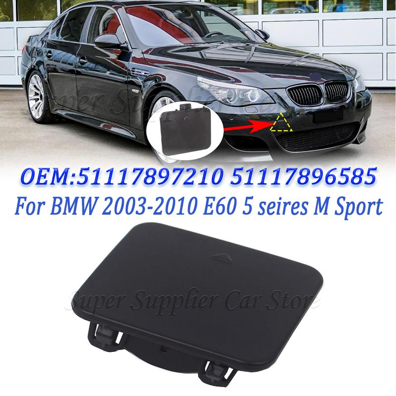 Neu Passend für BMW 2003-2010 E60 5er M Sport Auto Frontstoßstange Abschleppöse Hakenabdeckung Zierleisten Zubehör 51117897210 51117896585