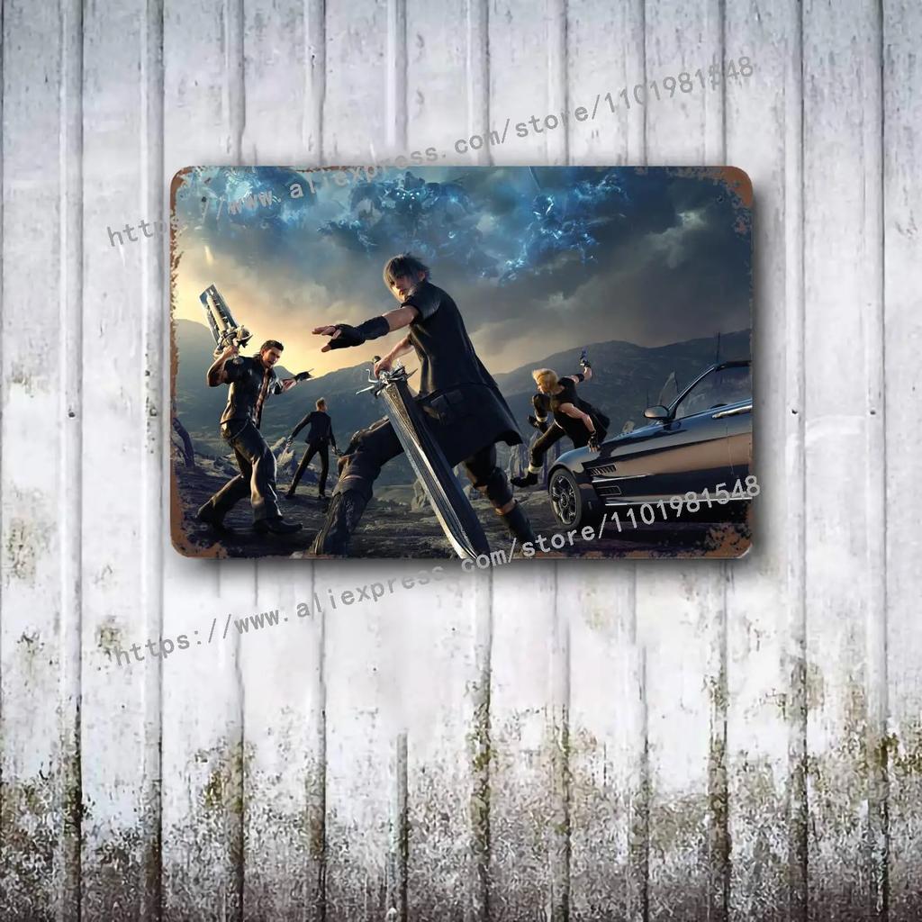 Final Fantasy Tactics The Lying Heart Poster Vintage Tin Metal Sign Decorative Plaque for Pub Bar Man Cave Club Wall Decoration