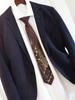 Original bronzing style burgundy tie hand-painted ins tie