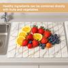 Large Diatomite Drying Mat for Dishes, 24x16 Inch Foldable Non-Slip Kitchen Counter Mat, Fast Absorbing & Antibacterial Sink Pad