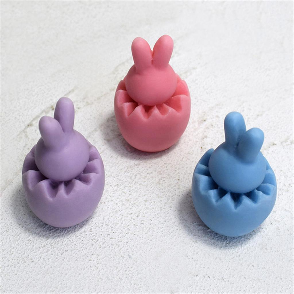 3D Egg Rabbit Silicone Candle Mold Aromatherapy Soap Plaster Resin Mould DIY Candle Making Supplies Home Decorations