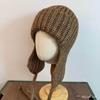 Liu Zhimin Coarse Wool Ear Protection Hat Women's Autumn and Winter Flying Hat Balaclava Hat Shows a Small Face Knitted Lei Feng