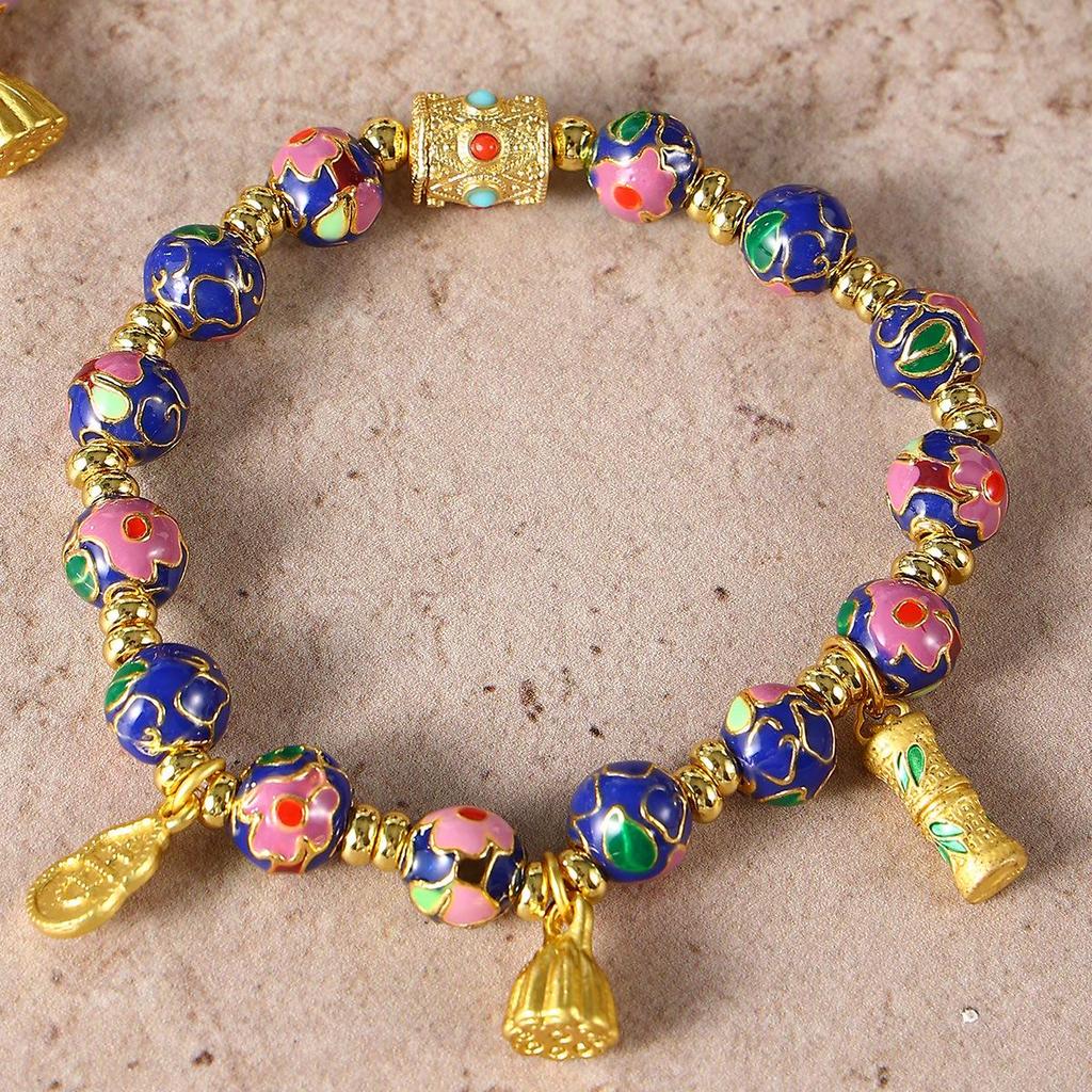 Cloisonné Bracelet - Valentine's Day & Birthday DIY Gift, Ethnic Style Jewelry