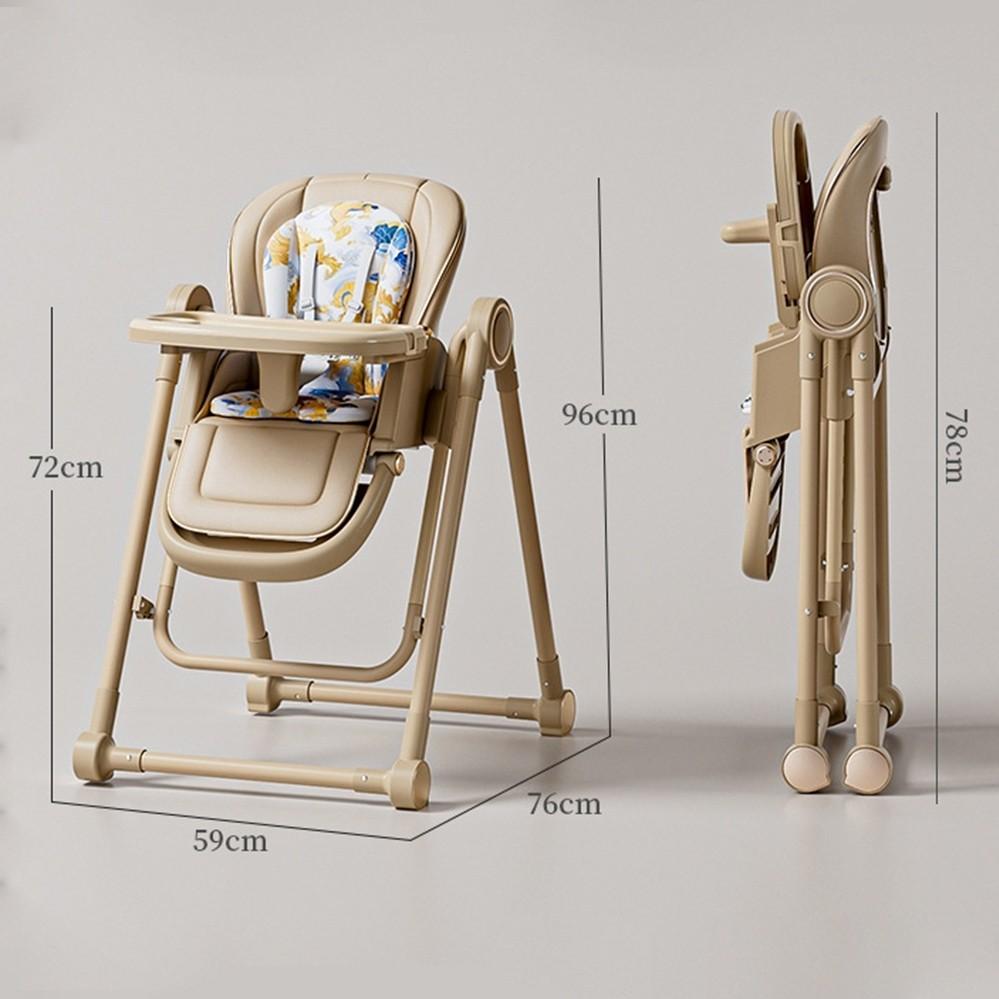 3 In 1 Multifunctional Baby Dining Chair Height Adjustable Kid Feed Chair Household Foldable Toddler Rocking Seat