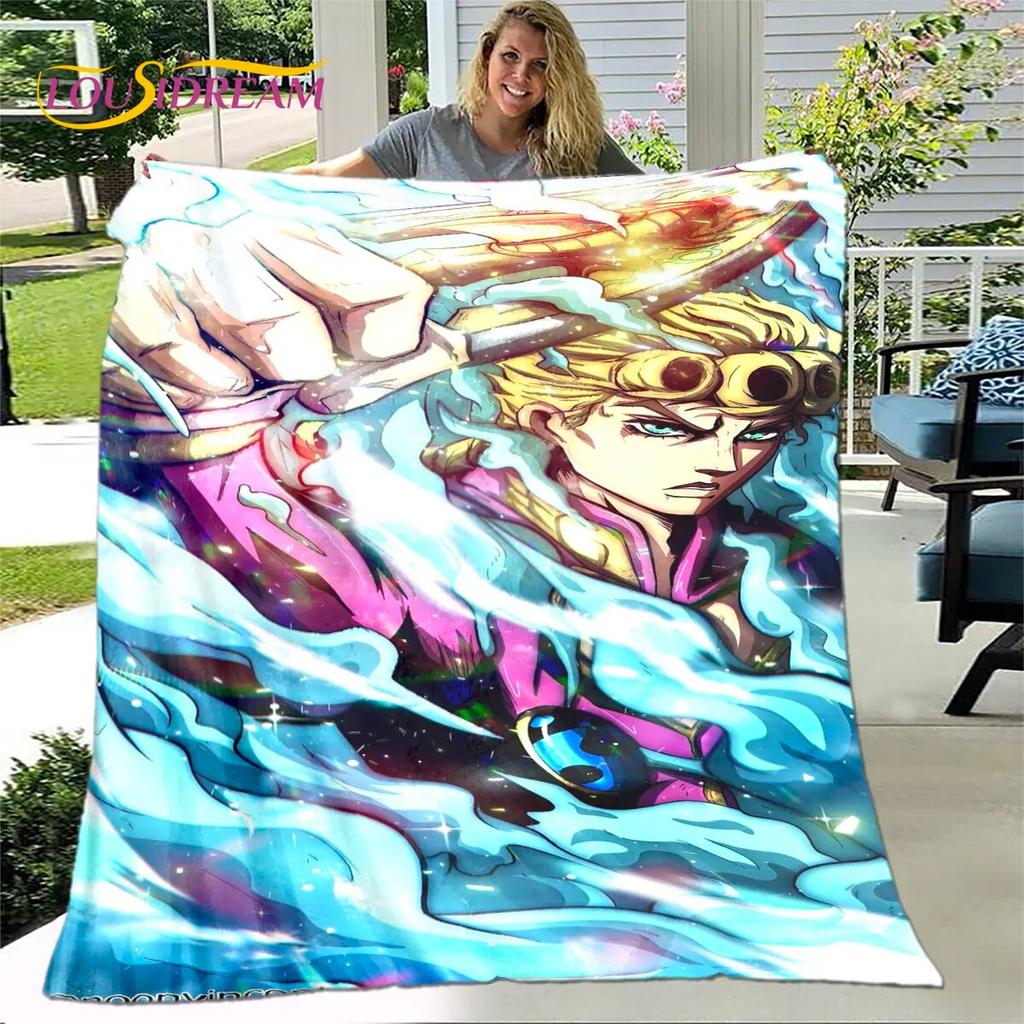 Jojo's Bizarre Adventure Anime Soft Plush Blanket,Flannel Blanket Throw Blanket for Living Room Bedroom Bed Sofa Picnic Cover