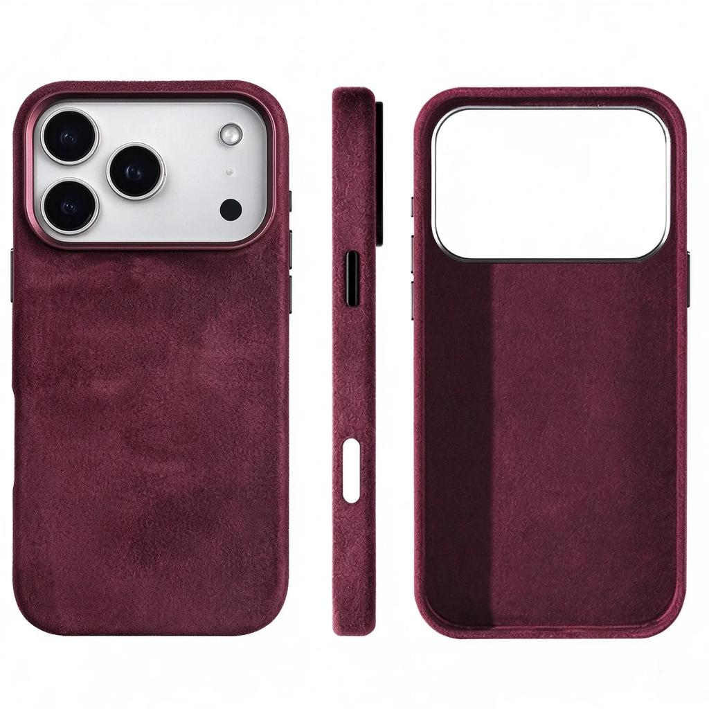 Hochwertige Alcantara Magnetische Leder Handyhülle Supercar Gleiche Wildlederhülle für IPhone 18 17 Pro Max Stoßfest Kratzfest Schutzhülle