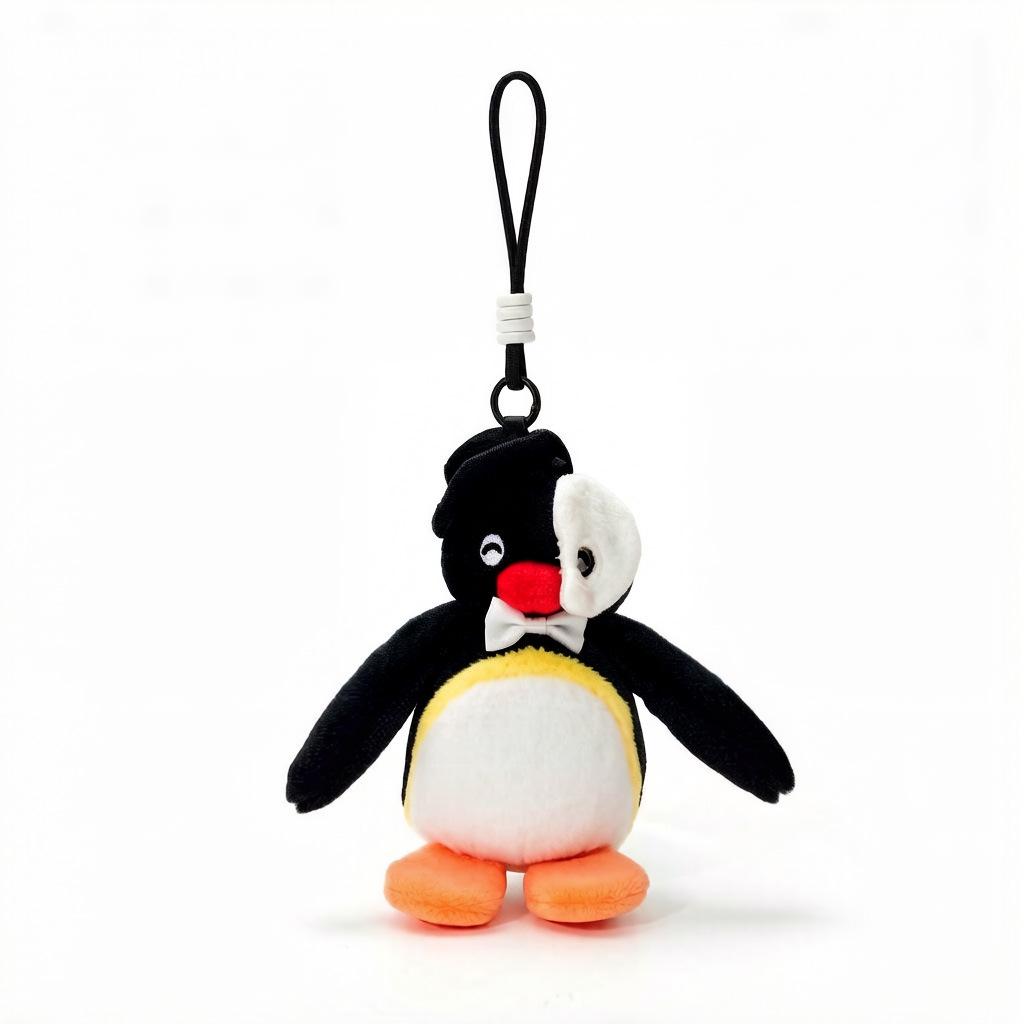 Portachiavi Peluche Pinguino Originale Bambola Ornamento per Zaini