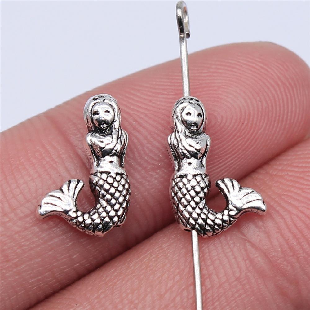 20pcs Sea Animal Marine Life Starfish Shell Dolphin Jellyfish Octopus Hippocampus Small Hole Beads For Jewelry Making