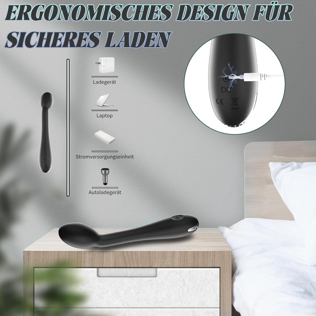 Finger Vibrator Kvinnelig Orgasme Oppladbar Vibrator Dildo Finger Klitoral Stimulator Anal Nipple Bryst Massasjeapparat 10 vibrasjonsmoduser, Voksen Masturbator