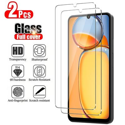 2Pcs Gehärtetes Glas Für Xiaomi Redmi 13C Displayschutzfolie Vollständige Abdeckung Schutzglas Flim Für Redmi 13C Telefonschutz