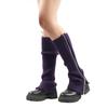 Damen Mädchen Harajuku Beinstulpen Süße Lolitas Gerippte Strick Stiefelsocken 90er Jahre Einfarbige Gestreifte Gothic Häkel Beinstulpen