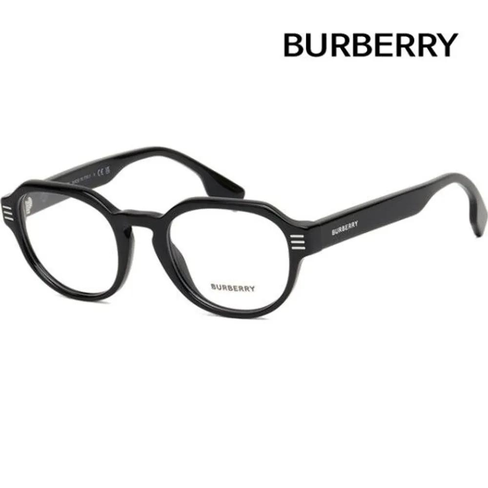 

[Burberry] Eyeglass Frames BE2386 3001 Black Round Horn-rimmed Daily Unique Fashion