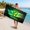 Norwich City Benutzerdefiniertes Strandtuch, Personalisierter Textdruck mit Namen, Weiches, schnell trocknendes Handtuch mit Fußballlogo, Urlaubsgeschenk