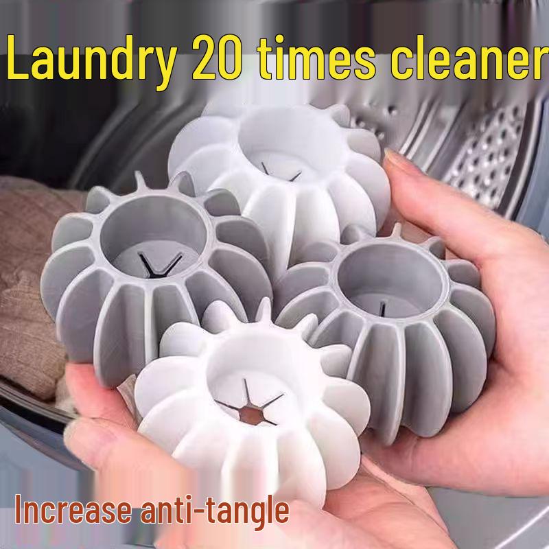 Magic Laundry Balls: Stain Removal, Anti-Tangle, Anti-Knot Filter for Drum Washing Machines