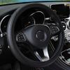 SEAMETAL 37-39CM Steering Wheel Cover Anti Slip Breathable Steering Cover Universal Microfiber Leather Steer Wheel Protector