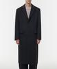 Musinsa Standard Cashmere Blend Daddy Shoulder Single Long Coat [Charcoal Grey]