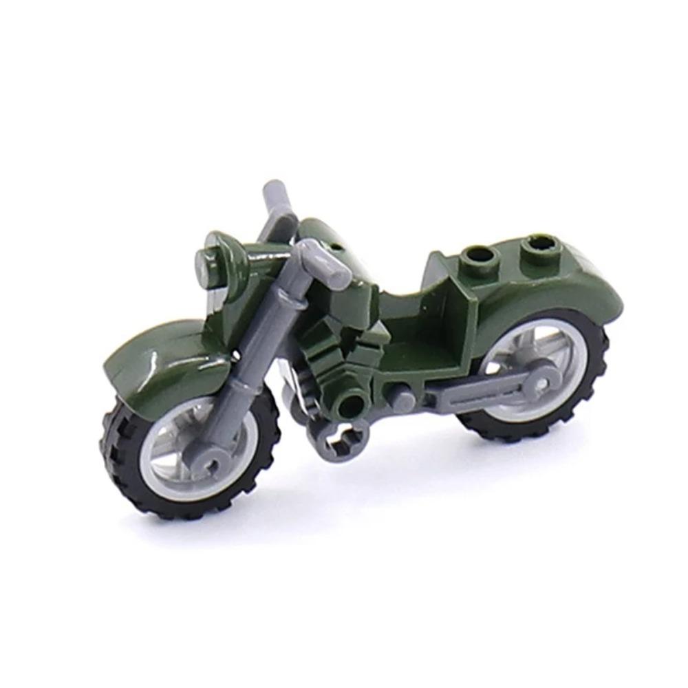 Military Weapon Motorcycle Many Colors Toys For Children Accessories War II Transportation Facility Militaries Compatible Blocks