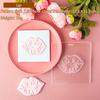 Love Heart Cutting Suit Acrylic Cookie Mold Biscuit Cutter Molds Hearts Shape Embossed Handmade Bakeware Tool for Valentines Day