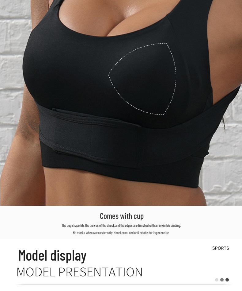 Stoßfester Schnelltrocknender Sport-BH für Damen für Hochintensives Training