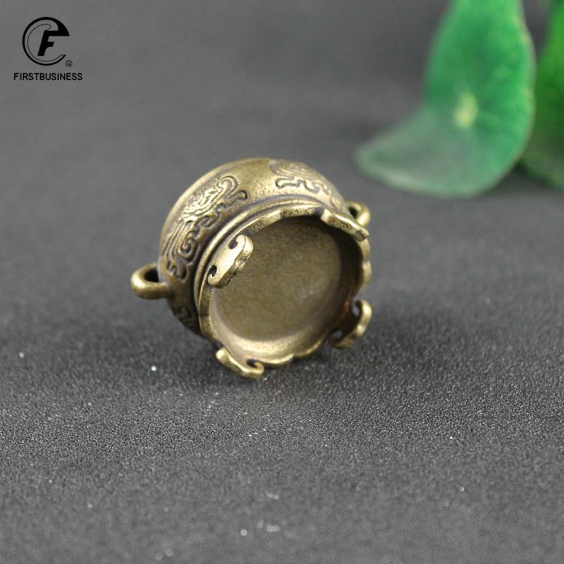 Pure Copper Small Beast Face Incense Burner Brass Mini Pocket Chinese Style Hollow Incense Cute Buddhism Desk Home Decor Burner