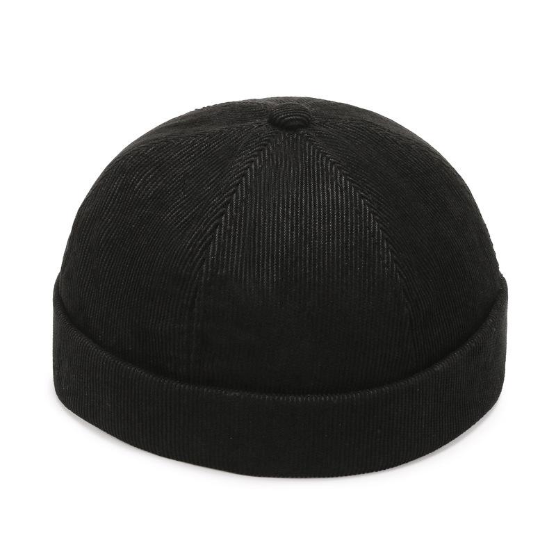 

Spring and Autumn Retro Hip Hat Fashion Round Hat Casual Adjustable чёрный