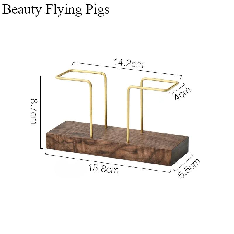 1pc Wood+metal Tissue Holder Tissue Holder Restaurant Desktop Decorations Hotel Tablecloth Rack Home Accessories Tissue Holder