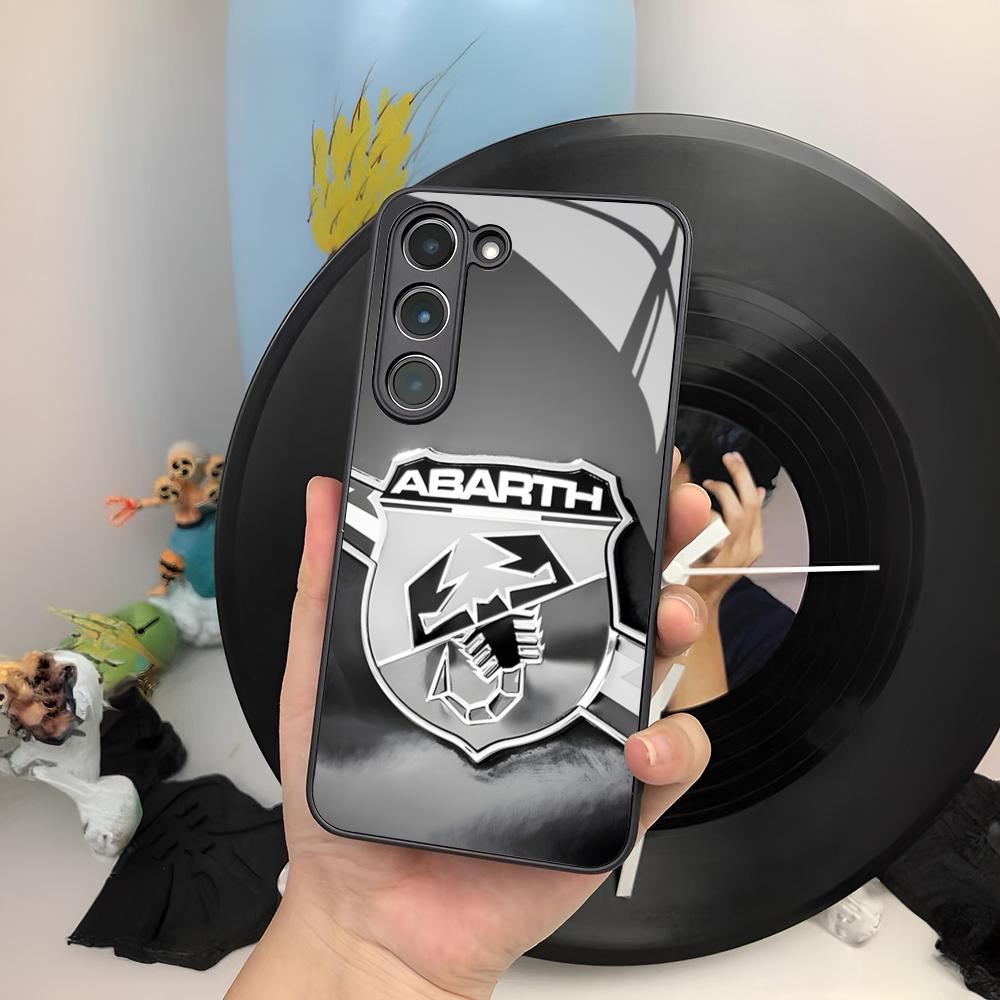 

A-ABARTHs Italy Car Phone Case For Samsung Galaxy S25 S24 S23 S22 S20 S21 Note20 Ultra Plus Fe Colored Silver Cover Samsung S24 Plus