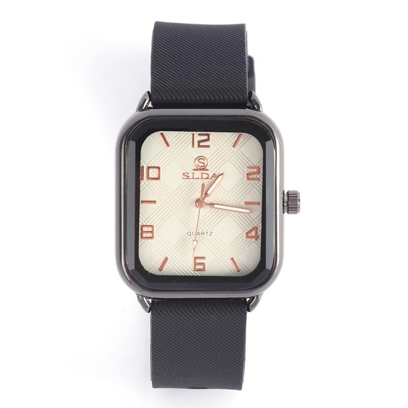 Rectangle Personality Digital Men S Watch Student Fashion Casual Silicone Strap Quartz Watch Men