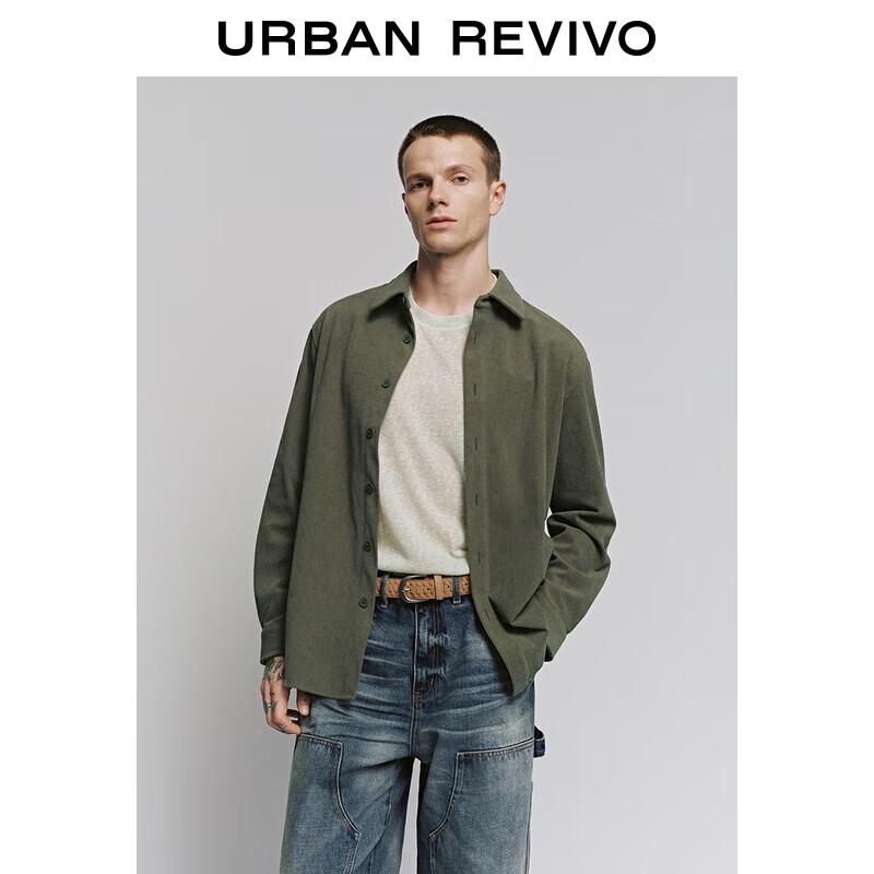 Men s Retro Textured Long-Sleeve Open Shirt XS