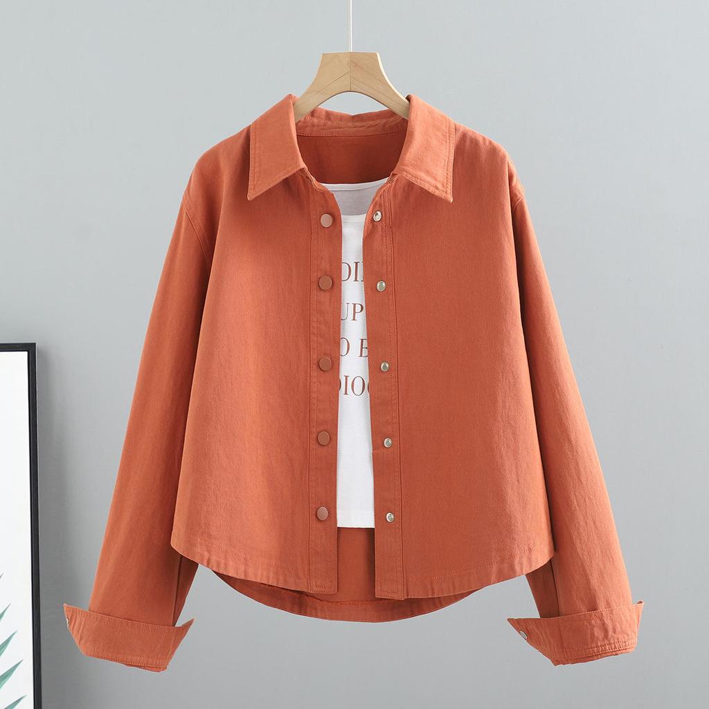 New Fashion Denim Jacket For Women, Spring And Autumn Short Korean Style Loose Fit Versatile Long Sleeve Shirt Workwear Jacket Top