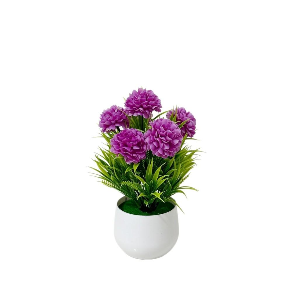 Spring Grass Artificial Flower Garden Decor With Plastic Chrysanthemum For Home And Outdoor Use