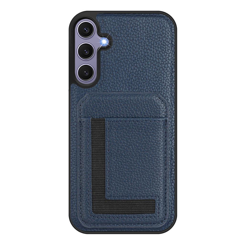 For Samsung Galaxy S25+ Magnetic Case TPU+PU Leather Phone Back Cover with Detachable Card Holder