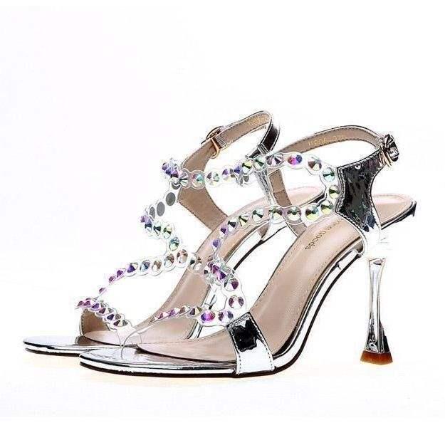 Fairy Rhinestone Stiletto High Heels | 2025 Summer Versatile Sandals