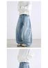 Men's Straight-Leg Print Jeans: Trendy Spring/Autumn High Street Long Pants