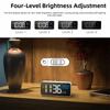 Voice Control Music Alarm Clock Mirror Desk Clock Ringtones LED Digital Clock  Home Office