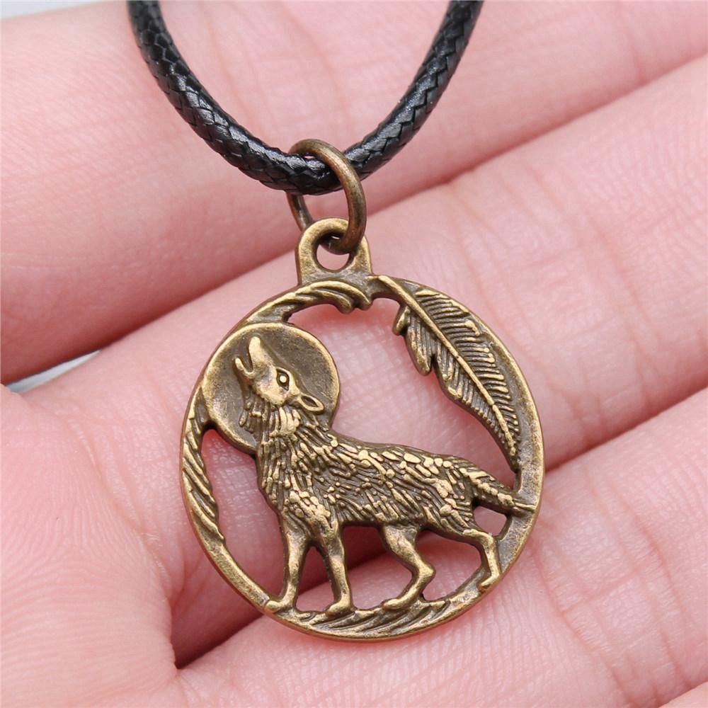 Pendentif Faune du Royaume Animalier Métal Bronze Antique Collier Ras-du-cou pour Femme Cadeau Mode