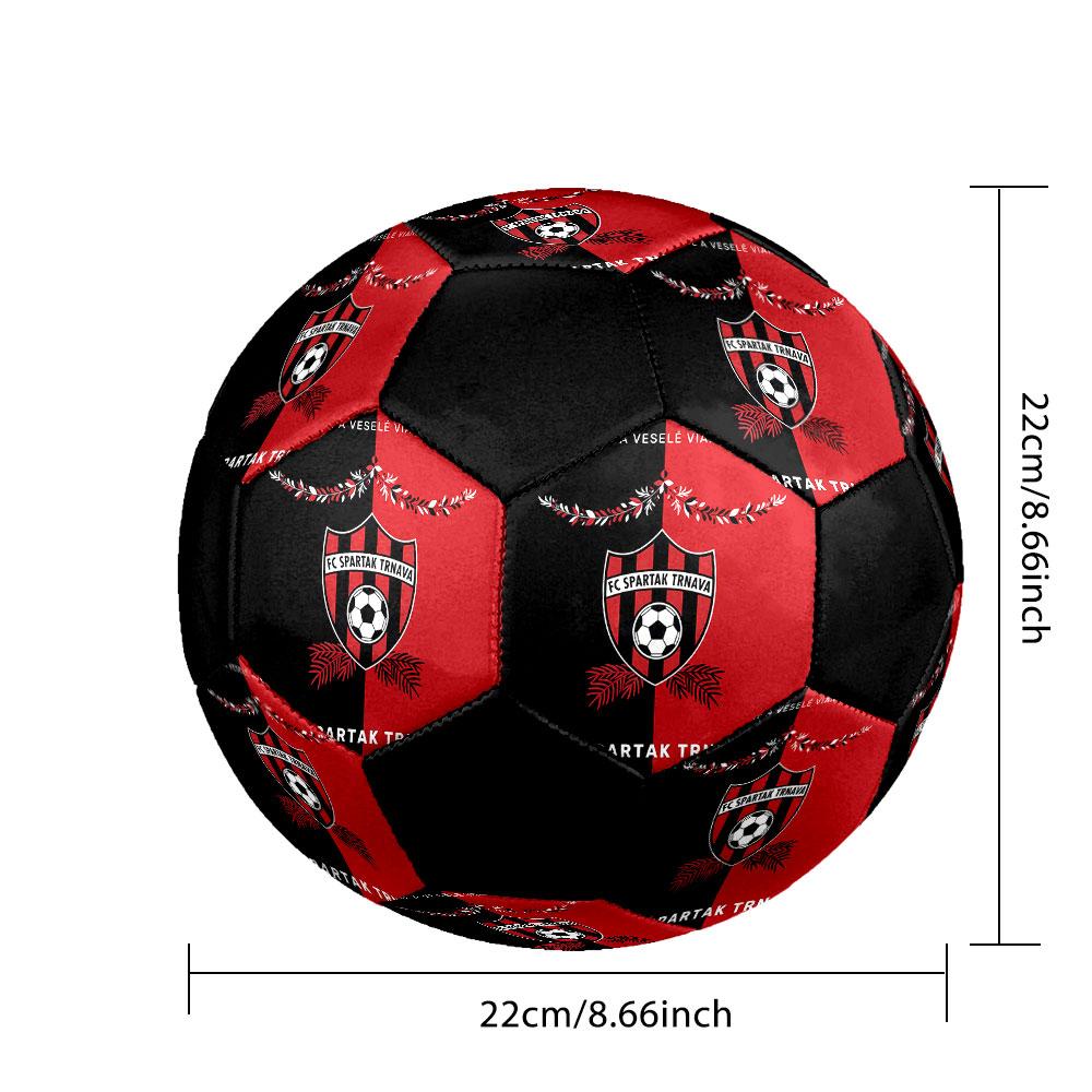 FC Spartak Trnava Soccer Ball Size 5 Colorful Machine Stitched PVC Competition Ready Durable High-Bounce