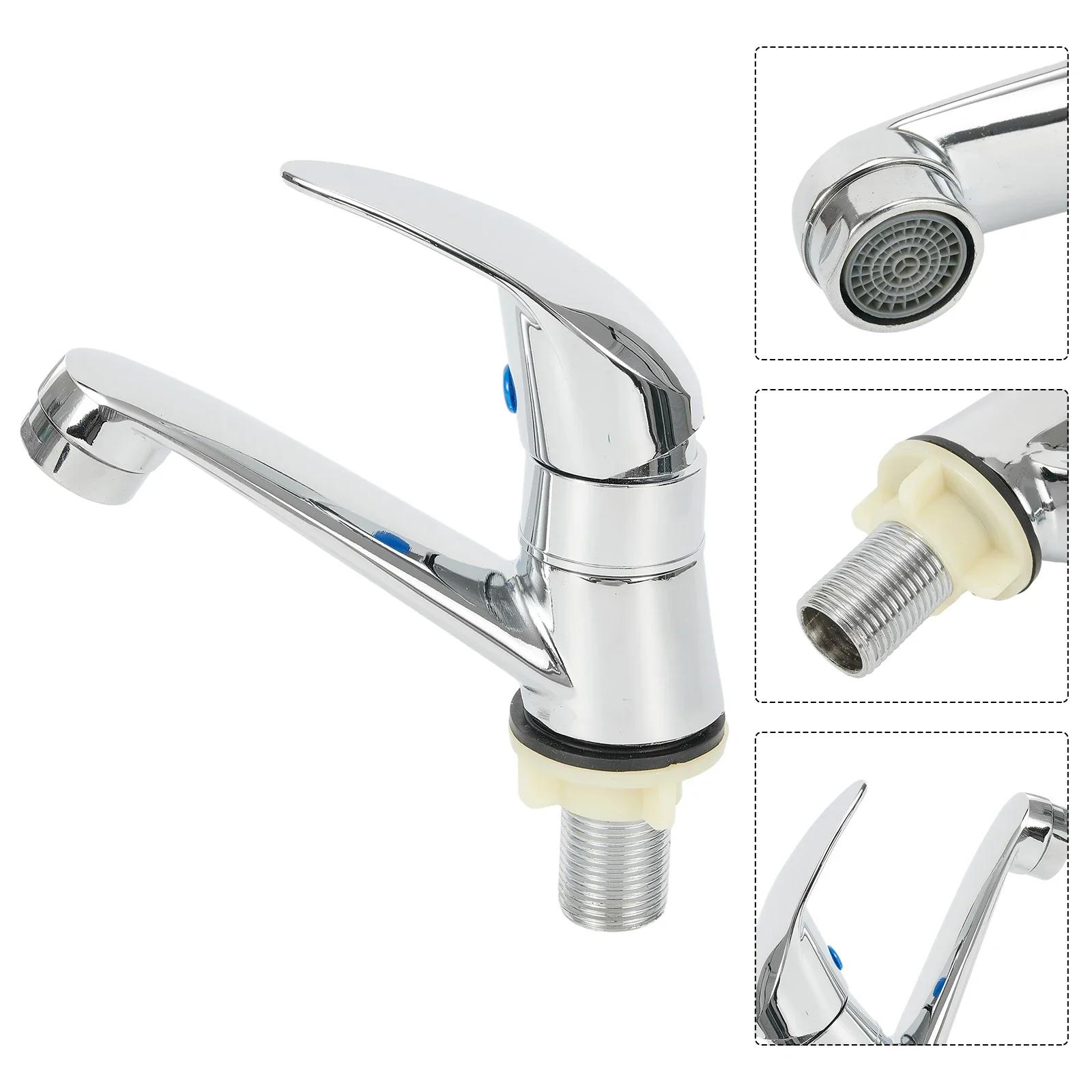 

Chrome Single Handle Hole Faucet Bathroom Basin Single Cold Sink Water Tap Kitchen Deck Mount Faucets Bath Tap Hardware China Mainland