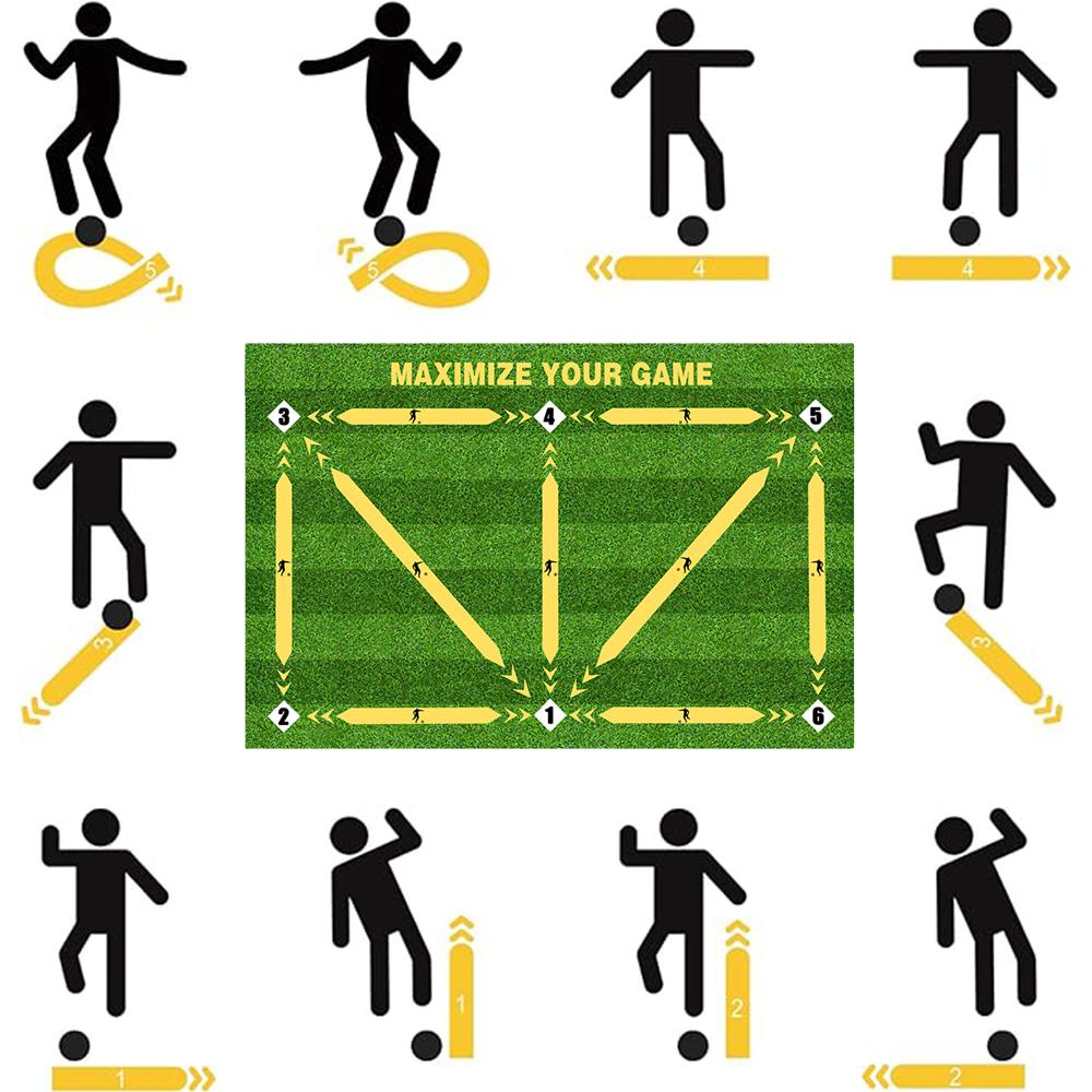 Tappeto Tappetino Allenamento Calcio Dribbling Futbol Voetbal Tappetini Allenamento Tappeto Bambini Calcio Attrezzatura Indoor Durevole Antiscivolo Pieghevole