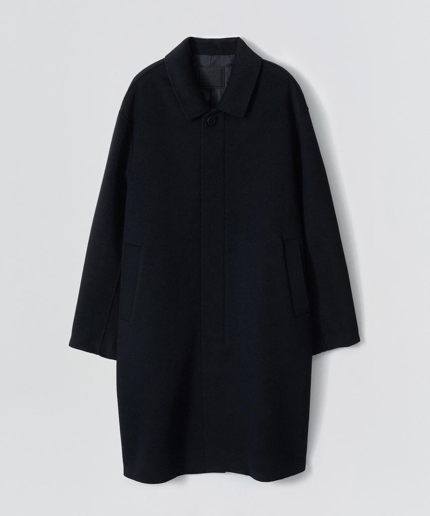 EZIO Cashmere Blend Handmade Mac Coat_Navy