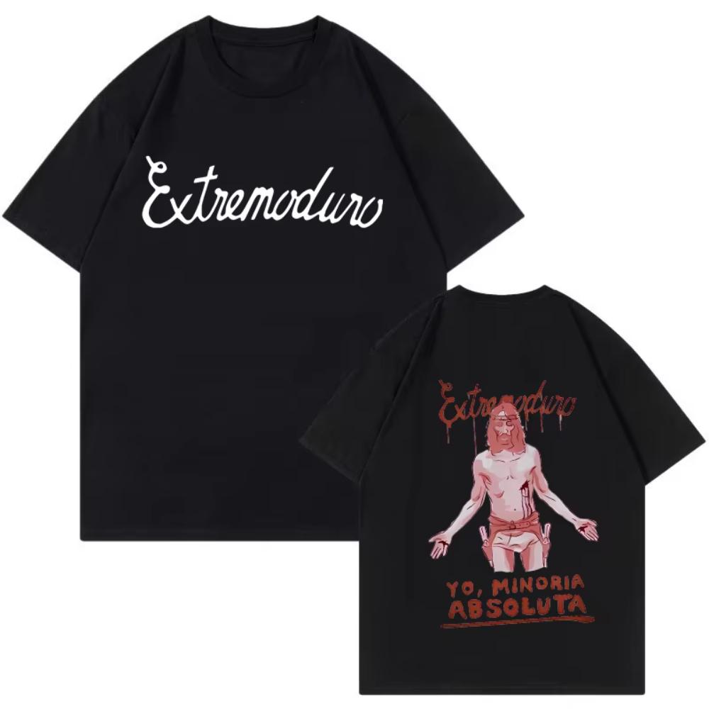 Unisex Fashion Rock Band Extremoduro Print Short Sleeve T Shirt Men Women Graphic Vintage TShirts Y2k Hip Hop Tees Tops Clothes