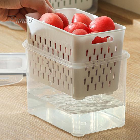 1.15L/2L/3L/4.5L/6.2L Fridge Storage Box Large Capacity Solid Construction Plastic All Purpose Easy Snap Lock Airtight Food Container for Home