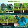 In1 3 Soil Ph Tester Water Moisture Light Test Meter Kit For Garden Tool Plant