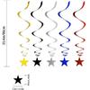 Gold Twinkle Stars Hanging Swirls Decorations Ceiling Swirl Foil Decoration Hanging Gold Party Supplies for Birthday Baby Shower Wedding, 32 Pcs