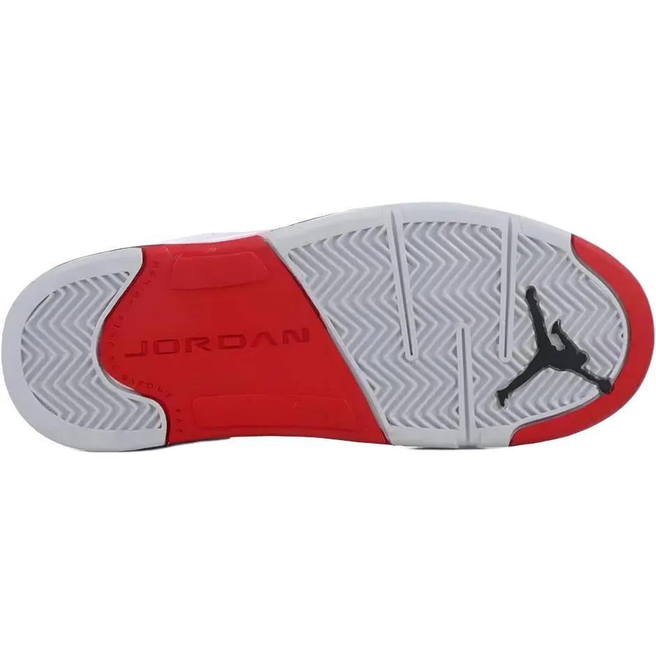 Air Jordan 5 Retro Low PreSchool 'Fire Red' (Unisex) White / Fire Red-Black Kids' Basketball Shoes 314339 101