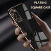 Plating Mirror Soft Silicone Phone Case For Samsung Galaxy S21 S20 S10 Plus Ultra FE A22 A32 A72 A82 M32 Lens Protection Silicone TPU Back Cover Coque